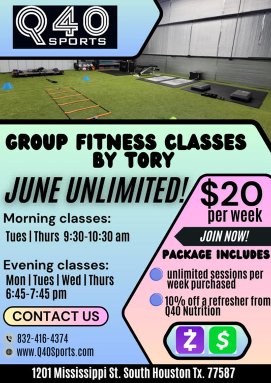 Group Fitness Classes By Tory JUNE SPECIAL!